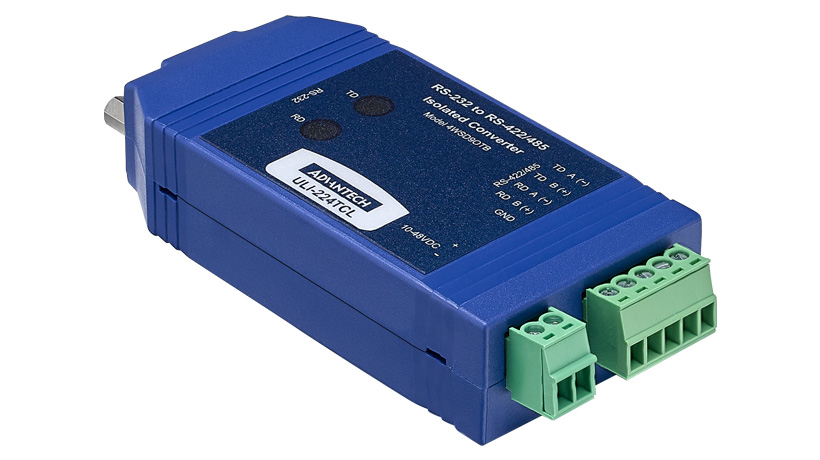 ULI-224TCL - RS-232 (DB9 F) to Iso. RS-422/485 (TB) Converter, Isolated